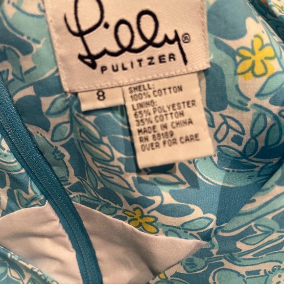 Lilly Pulitzer Kiss the Cook Blue dress Size 8 - Picture 5 of 9